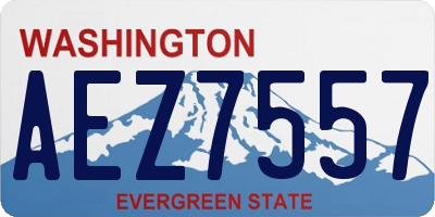 WA license plate AEZ7557