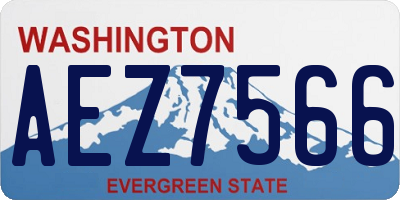 WA license plate AEZ7566