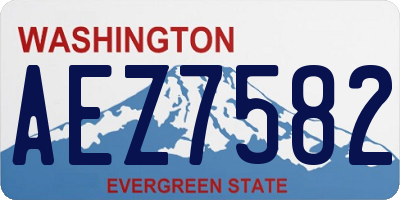 WA license plate AEZ7582
