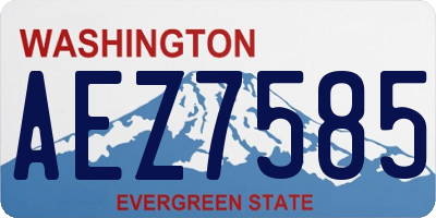 WA license plate AEZ7585