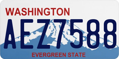WA license plate AEZ7588