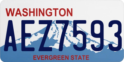 WA license plate AEZ7593