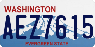 WA license plate AEZ7615