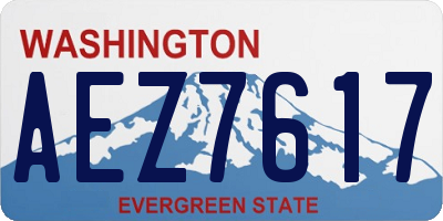 WA license plate AEZ7617