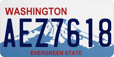 WA license plate AEZ7618