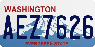 WA license plate AEZ7626