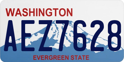 WA license plate AEZ7628