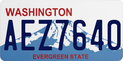 WA license plate AEZ7640