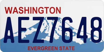 WA license plate AEZ7648