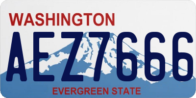 WA license plate AEZ7666