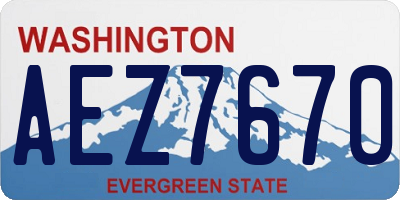 WA license plate AEZ7670