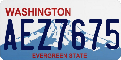 WA license plate AEZ7675