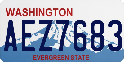 WA license plate AEZ7683