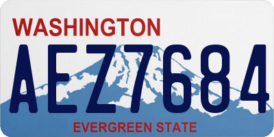 WA license plate AEZ7684