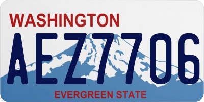 WA license plate AEZ7706