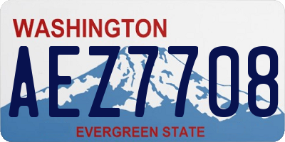 WA license plate AEZ7708