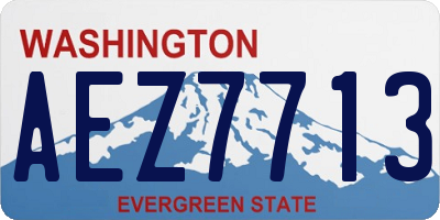 WA license plate AEZ7713