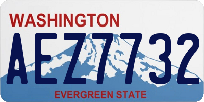 WA license plate AEZ7732