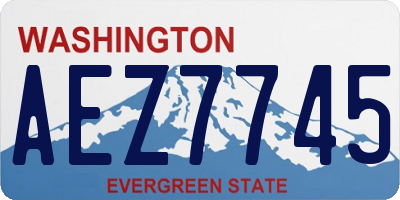 WA license plate AEZ7745