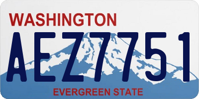 WA license plate AEZ7751