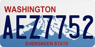 WA license plate AEZ7752