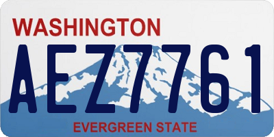 WA license plate AEZ7761