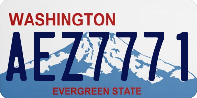WA license plate AEZ7771