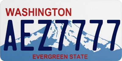 WA license plate AEZ7777