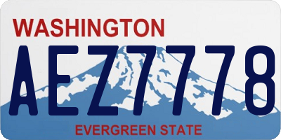 WA license plate AEZ7778