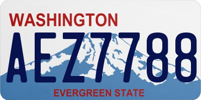 WA license plate AEZ7788