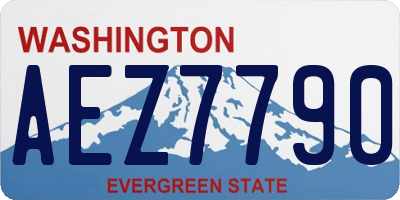 WA license plate AEZ7790