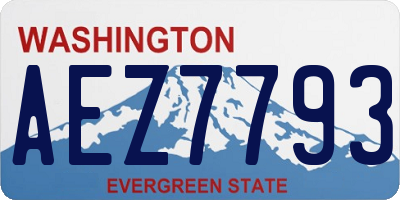 WA license plate AEZ7793