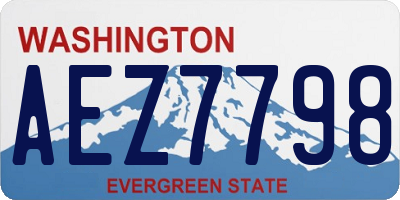 WA license plate AEZ7798