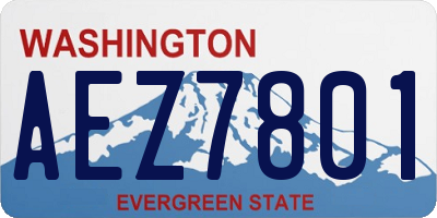 WA license plate AEZ7801