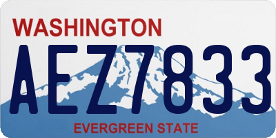 WA license plate AEZ7833