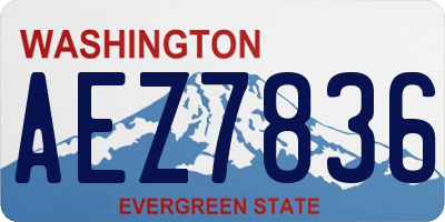 WA license plate AEZ7836