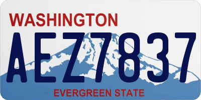 WA license plate AEZ7837