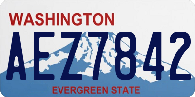 WA license plate AEZ7842