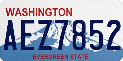 WA license plate AEZ7852