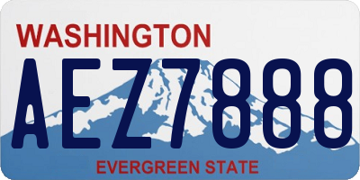 WA license plate AEZ7888