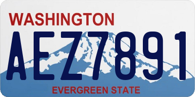 WA license plate AEZ7891