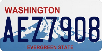 WA license plate AEZ7908