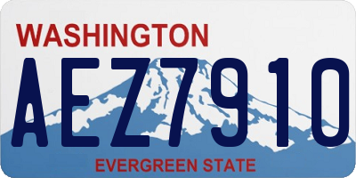 WA license plate AEZ7910