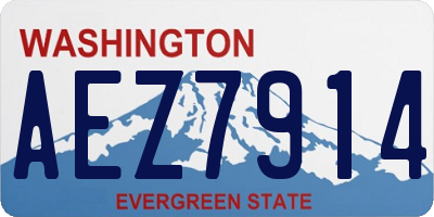 WA license plate AEZ7914