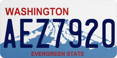 WA license plate AEZ7920
