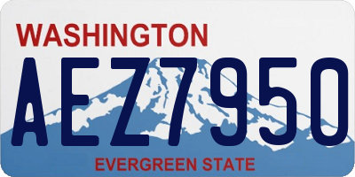 WA license plate AEZ7950