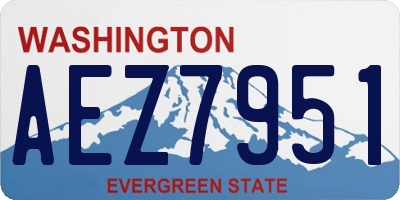 WA license plate AEZ7951