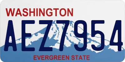WA license plate AEZ7954