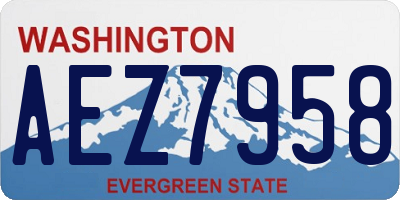 WA license plate AEZ7958