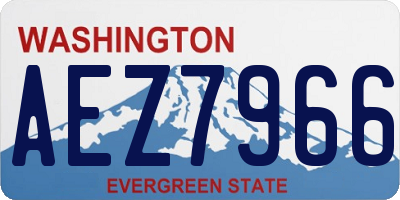 WA license plate AEZ7966